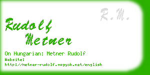 rudolf metner business card